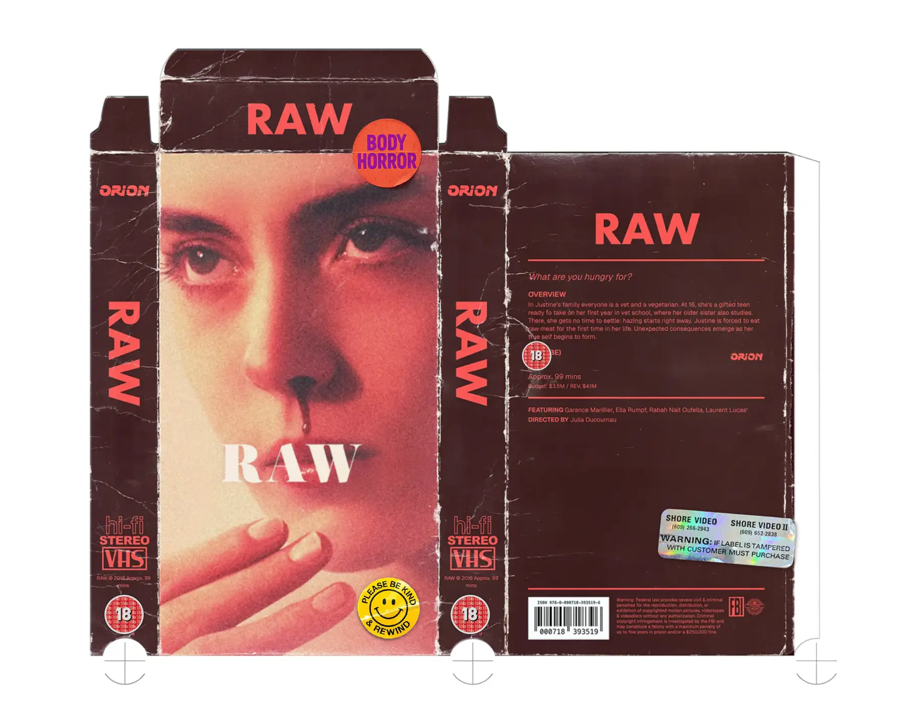 Шаблон VHS Slipcover